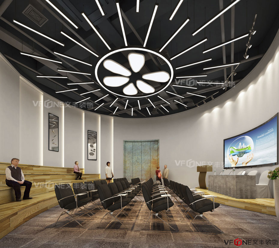  視覺震撼大片 | 創(chuàng)意與高科技的展廳裝修-文豐裝飾